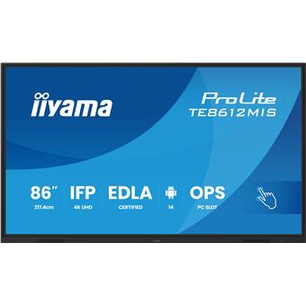 86" iiyama TE8612MIS-B4AG: IPS, 4K, 40P, USB-C, EDLÁ