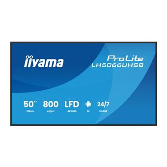 50" iiyama LH5066UHSB-B1AG:VA,4K UHD,IPX5,DP-out