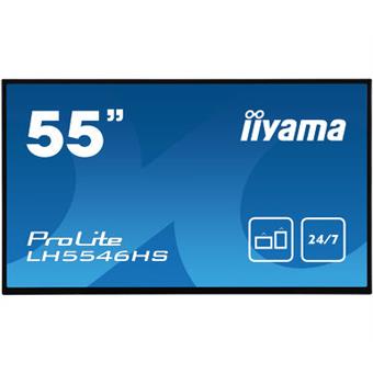 55" iiyama LH5546HS-B1: IPS, FullHD, 450 cd/m2, 24/7, VGA, HDMI, DP, RJ45, RS-232c, IR, USB, Android