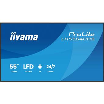 55" iiyama LH5564UHS-B1AG:VA,4K UHD, Android,24/7