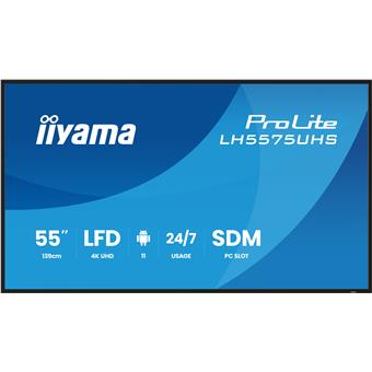 55" iiyama LH5575UHS-B2AG:IPS,4K UHD,Android,24/7