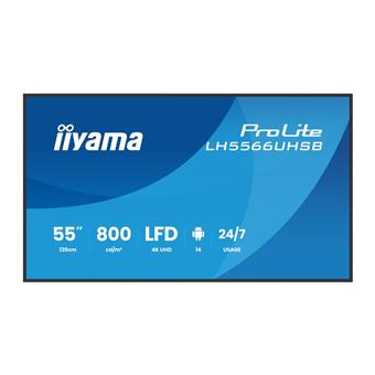 55" iiyama LH5566UHSB-B1AG: VA,4K UHD,IPX5,DP-out
