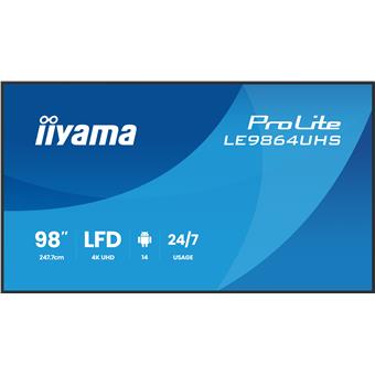 98" iiyama LE9864UHS-B1AG:VA,4K UHD,Android,24/7