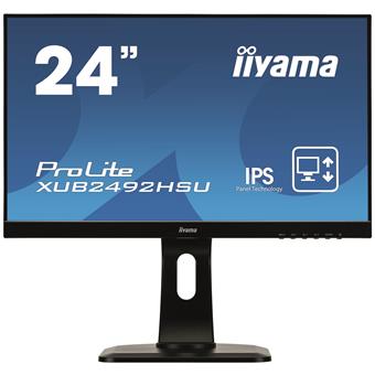 24" LCD iiyama XUB2492HSU-B1 -IPS, 5ms, 250cd/m2, 1000:1 (5M:1 ACR), DP, USB hub, HDMI, repro, pivot