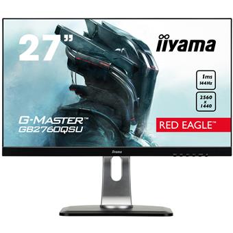 27" LCD iiyama G-Master GB2760QSU-B1 - WQHD,144Hz,FreeSync,1ms,350cd/m2,1000:1,DVI,DP,HDMI,USB,repro
