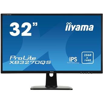 32" LCD iiyama XB3270QS-B1 - IPS,4ms,300cd/m2,16:9,2560x1440,DVI,HDMI,DP,repro,výškov.nastav.