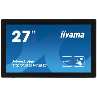 27" LCD iiyama T2735MSC-B2 - 5ms,255cd/m2,DVI,HDMI,VGA,USB,multidotek,kapacitní,kamera+mikrofon