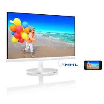 23" LED Philips 234E5QHAW-FHD,AHIPS,2xHDMI,white