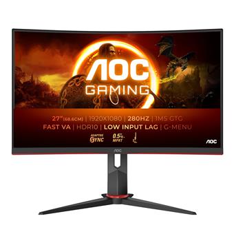 AOC Gaming/C27G2Z3/BK/27"/VA/FHD/280Hz/0,5ms/Blck-Red/3R