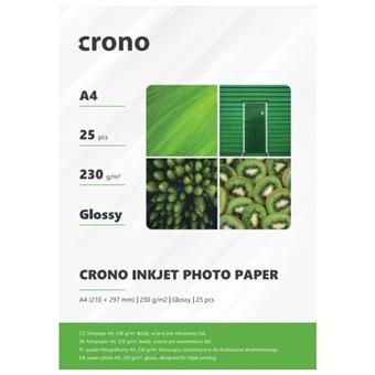 Crono PHPL4A, fotopapír lesklý, A4, 230g, 25ks