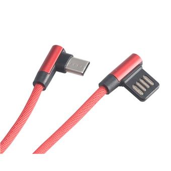 AKASA - USB 2.0 typ A na typ C kabel - 1 m červený