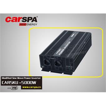 Měnič napětí Carspa CAR5KU-12 12V/230V+USB 5000W, modifikovaná sinus