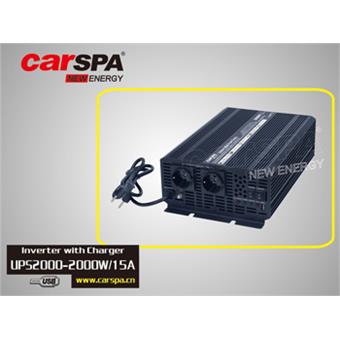Měnič napětí Carspa EPS2000-12 12V/230V 2000W s nabíječkou 12V/15A a funkcí UPS