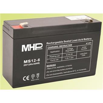 Pb akumulátor MHPower VRLA AGM 6V/12Ah (MS12-6)