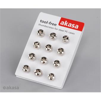 Akasa - toolless šroub - hrubý - 6 ks (hdd, kryty)