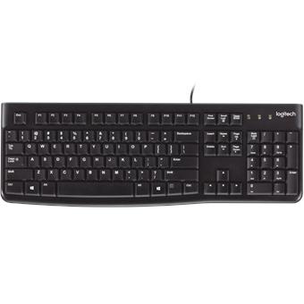 Logitech K120/Drátová USB/RU layout/Černá