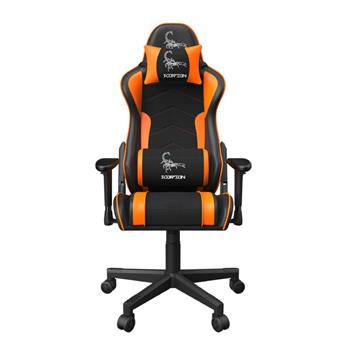 Gembird herní židle Scorpion černá/oranžová