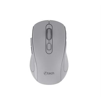 Myš C-TECH WLM-12, BT5.0 + 2,4 GHz, sivá