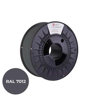 Filament C-TECH PREMIUM LINE, TPU 90A, flexibilní, čedičová šedá, RAL7012, 1,75mm, 1kg