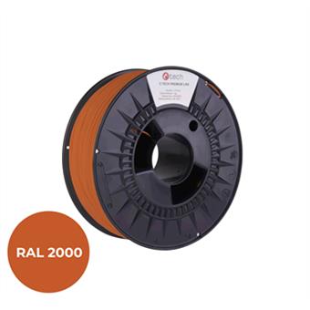 Filament C-TECH PREMIUM LINE, TPU 90A, flexibilní, žlutooranžová, RAL2000, 1,75mm, 1kg