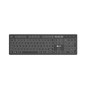 Klávesnica C-TECH KB-201-BL, nízkoprofilová,