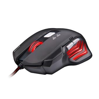 C-TECH Akantha/Herní/Optická/Pro praváky/2 400 DPI/Drátová USB/Černá