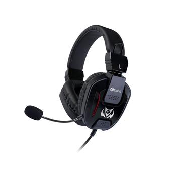 Herní sluchátka C-TECH Cadmus (GHS-12), casual gaming, černo-červená