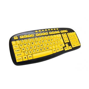 C-TECH CZ/SK KB-103MS USB, multimediální, (Velká písmena; Pro seniory)