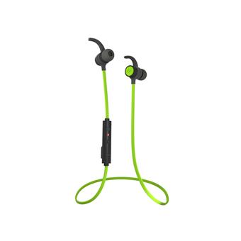 Sportovní bezdrátové sluchátka do uší Audictus Endorphine, BT 4.1, vodeodolné, černo-zelené