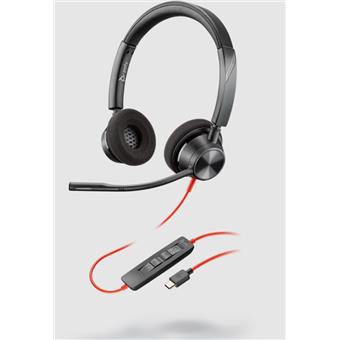 Poly Blackwire 3320. MS. USB-C/Stereo/USB-C/Drát/MS/Černá