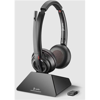 Poly Savi 8220 UC/Stereo/ANC/DECT/Bezdrát/MS/Stand/Černá