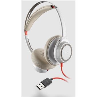 Poly Blackwire 7225/Stereo/ANC/USB/Drát/MS/Bílá-červená