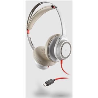 Poly Blackwire 7225. USB-C/Stereo/ANC/USB-C/Drát/MS/Bílá-červená