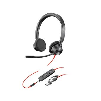 POLY BLACKWIRE 3325,TEAMS,USB-C,USB-C/A ADAPTER