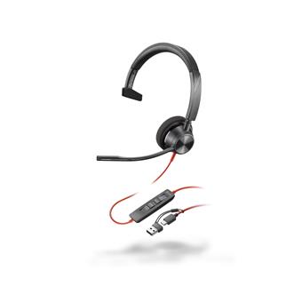 POLY BLACKWIRE 3210,TEAMS,USB-C,USB-C/A ADAPTER