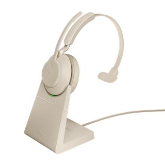 Jabra Evolve2 65, Link380a MS Mono Stand Beige