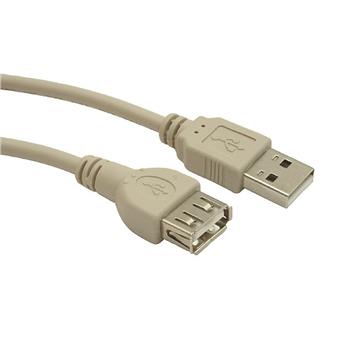 GEMBIRD prodlužovací kabel USB, 0,75m, šedý