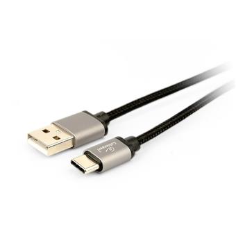 GEMBIRD Opletaný USB-C - USB 2.0,  M/M, 1,8 m, černý