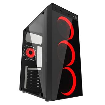Gembird Midi tower case Fornax 1500R red