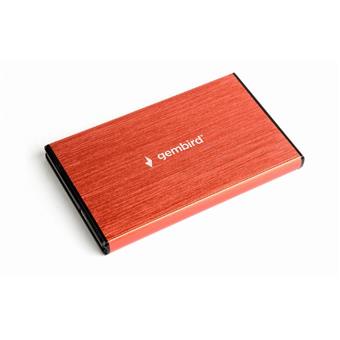 GEMBIRD externí box na 2.5' HDD, USB 3.0, červený