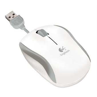 myš Logitech Corded Mouse M125, bílá