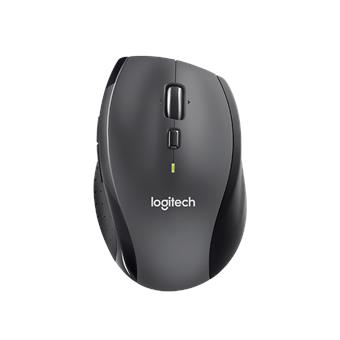 Logitech M705/Ergonomická/Optická/Pro praváky/Bezdrátová USB/Stříbrná