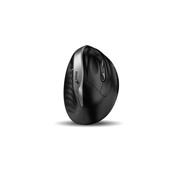 Genius Ergo 8250S/Vertikální/Optická/Pro praváky/1 600 DPI/Bezdrátová USB/Černá-stříbrná
