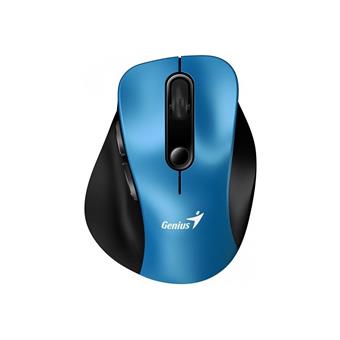 Genius Ergo 9000S/Ergonomická/Optická/Pro praváky/2 400 DPI/Bezdrátová USB + Bluetooth/Černá-modrá