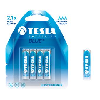 TESLA - baterie AAA BLUE+, 4ks, R03   Akce 2 + 1 ZDARMA