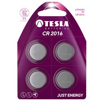 TESLA - baterie TESLA CR2016, 4ks, CR2016