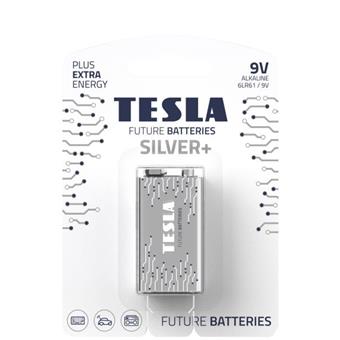 TESLA - baterie 9V SILVER+, 1 ks, 6LR61