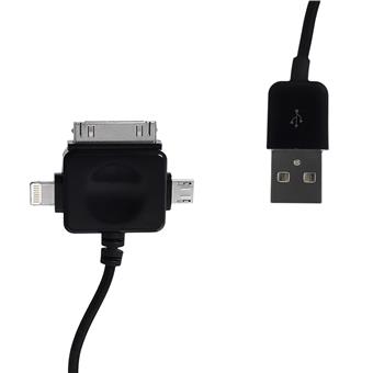 WE Datový kabel micro USB/iPhone4/5 100cm černý