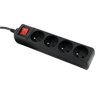 WE Přepěťová ochrana 4 zásuvky 3m Black