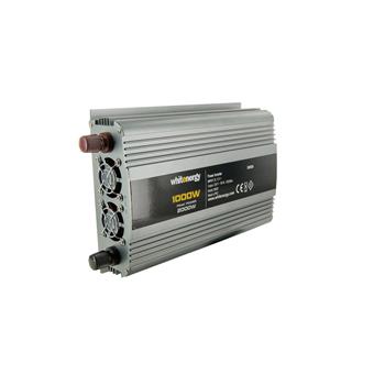 WE Měnič napětí DC/AC 12V / 230V, 1000W, 2 zásuvky